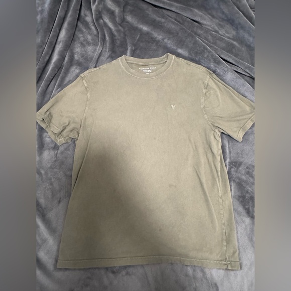 American Eagle Outfitters Olive Green Crew Neck T-shirt - Picture 4 of 8